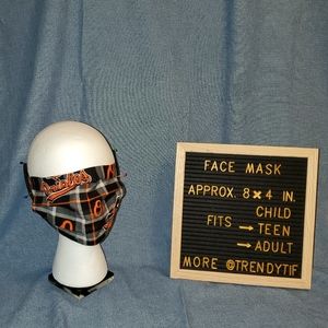 Baltimore Orioles Face Covering Mask Shield Washable Reusable
